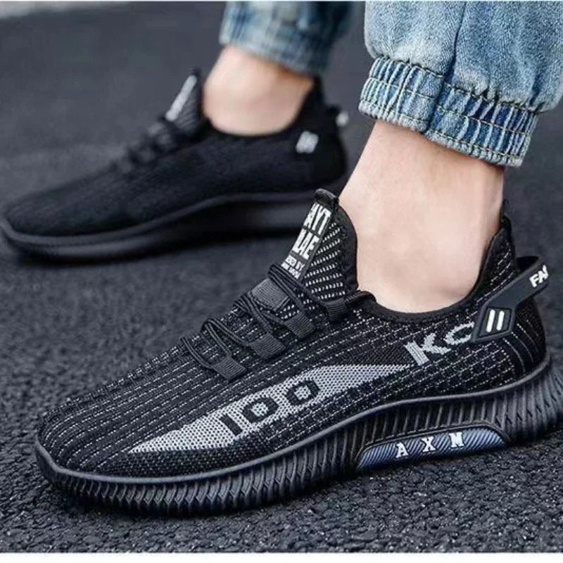 Breathable Mesh Sneakers, Comfortable, Casual Sport Shoes, Lightweight, Plus Size 39-44