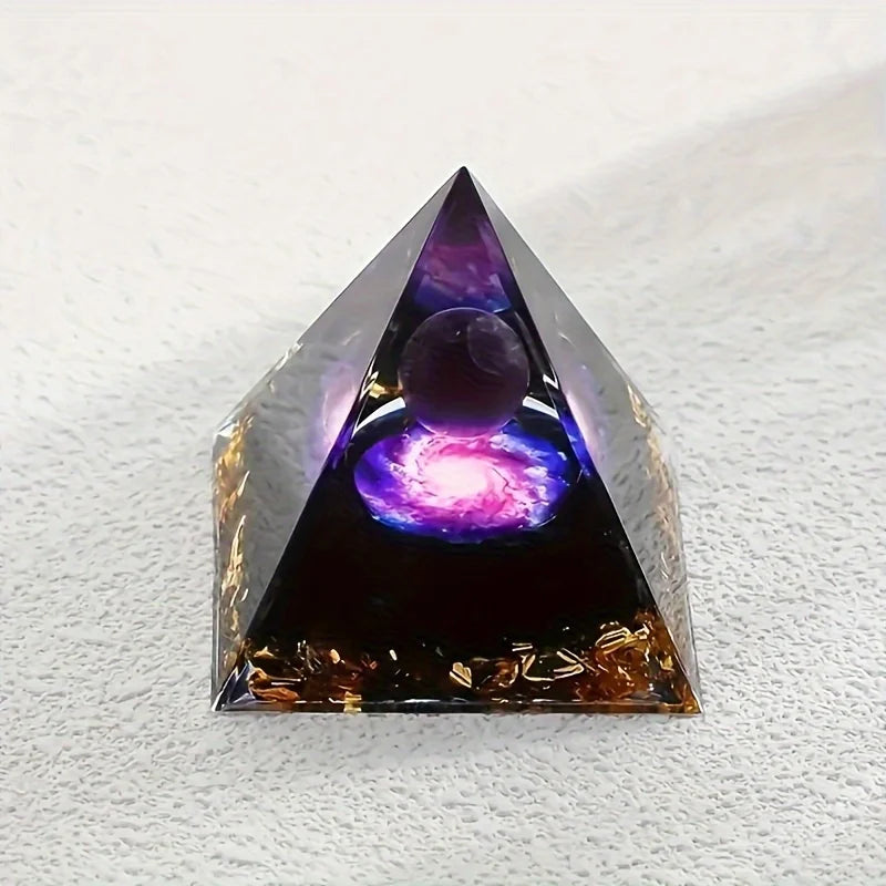 Relieve Stress, Attract Wealth, Our Homeopathic Amethyst Crystal Ball Pyramid, Raw Stone