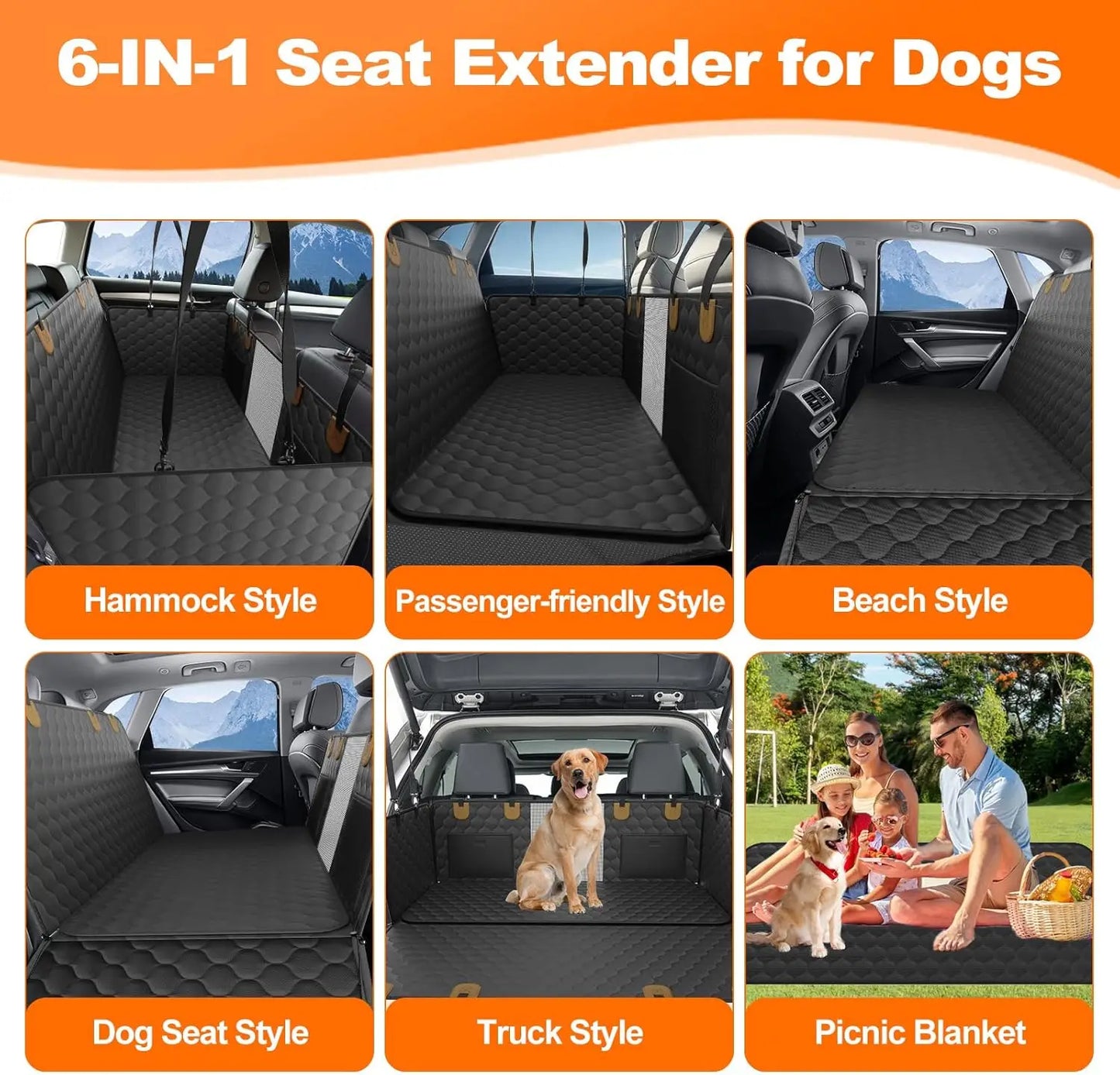 Pet Travel Accessories, Waterproof, Backseat Protector, Foldable