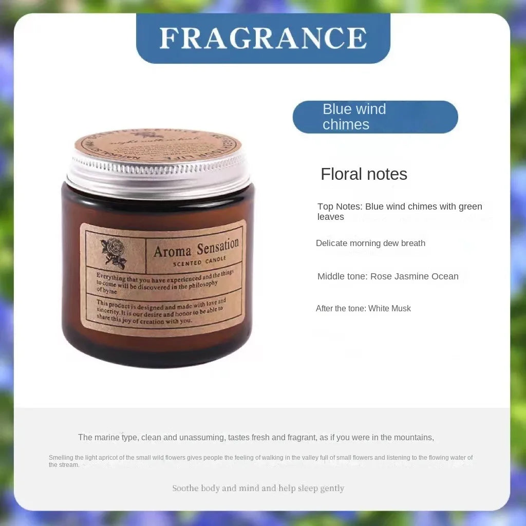 Aromatherapy, essential oil candle, smokeless, soybean, household fragrance