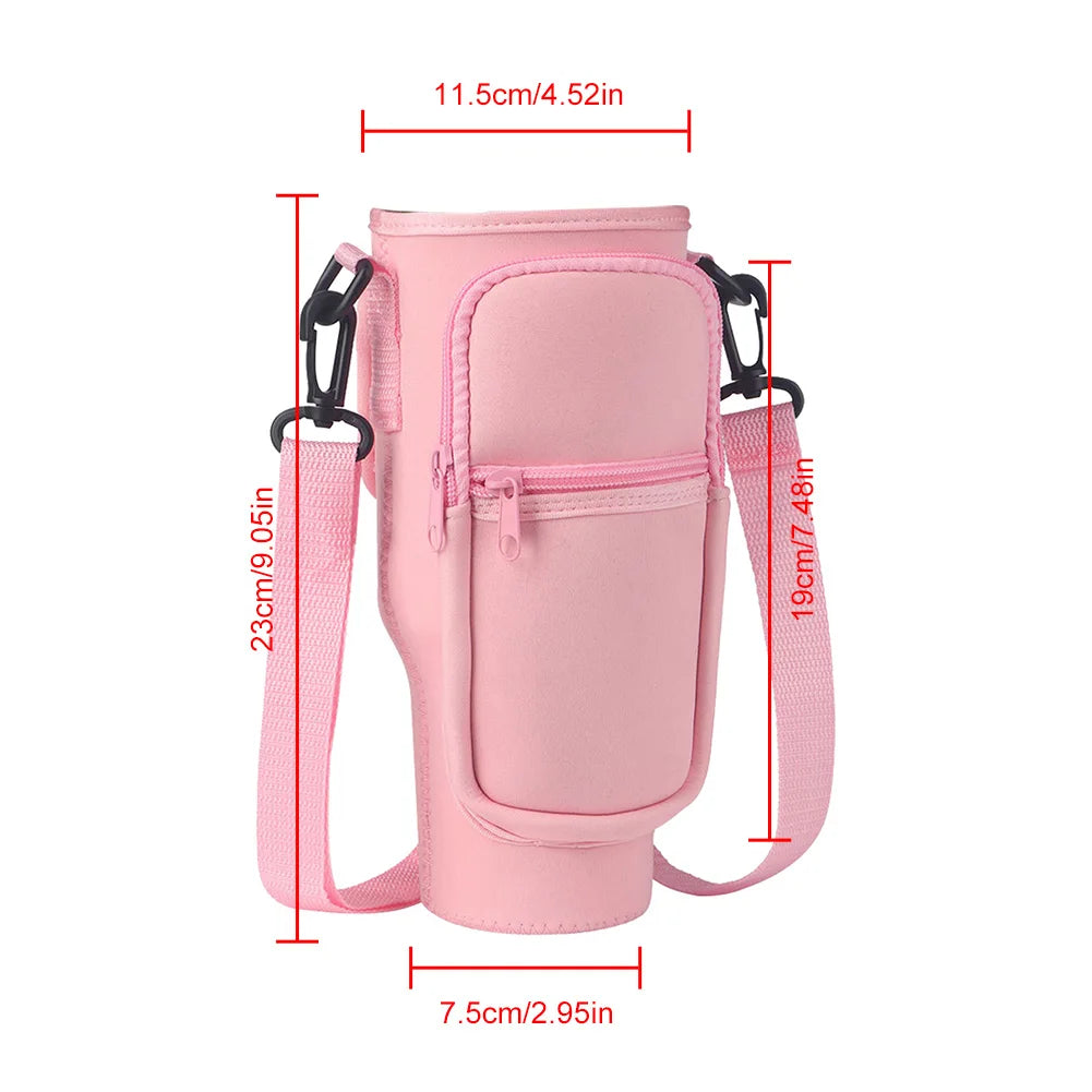 40oz Water Bottle Carrier Bag For Stanley Quencher, Adjustable Shoulder Strap, Non-slip, Insulated