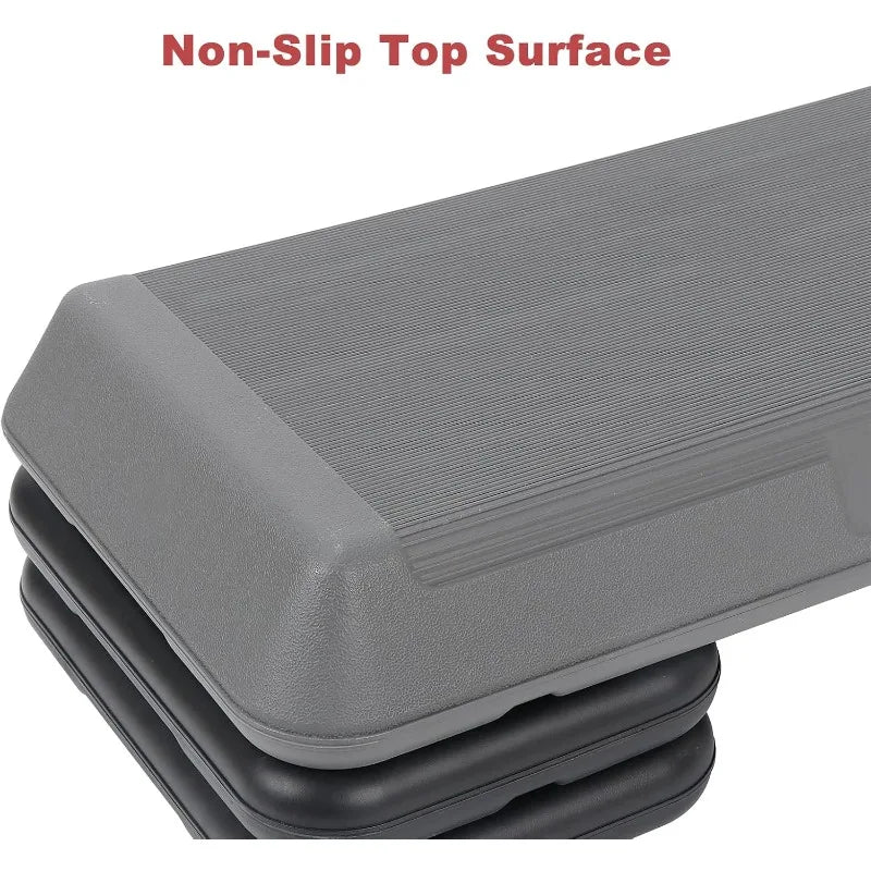 28.5'' Exercise Step Platform, Aerobic Workout Step Up Box, 4 Stackable Risers,