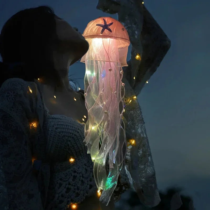 Jellyfish Portable Flower Lamp, Girl Room Atmosphere Decoration, Bedroom Night Lamp