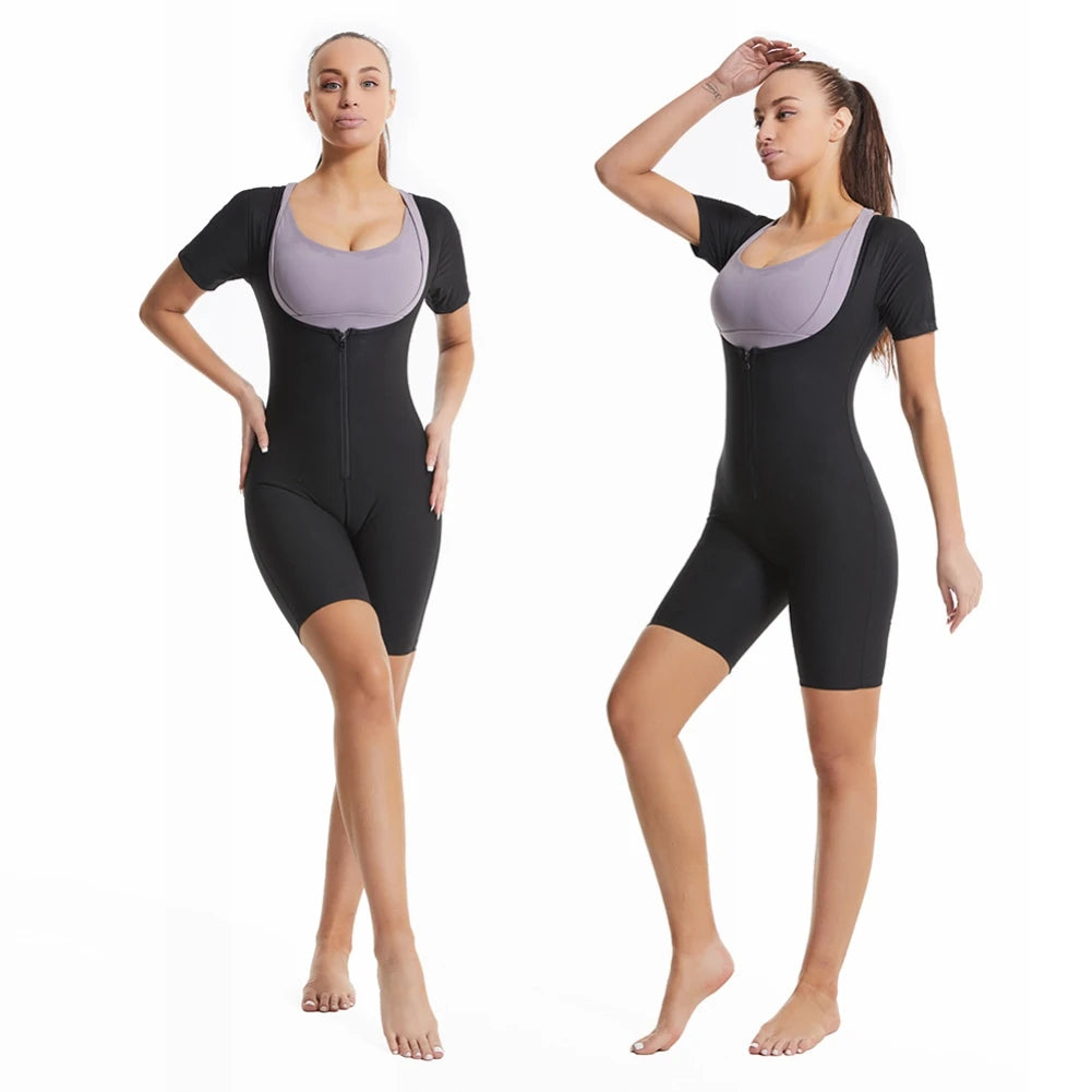 Zipper, Body Shaping, Sauna Suit For Women, Running Fitness, Sweat Absorption