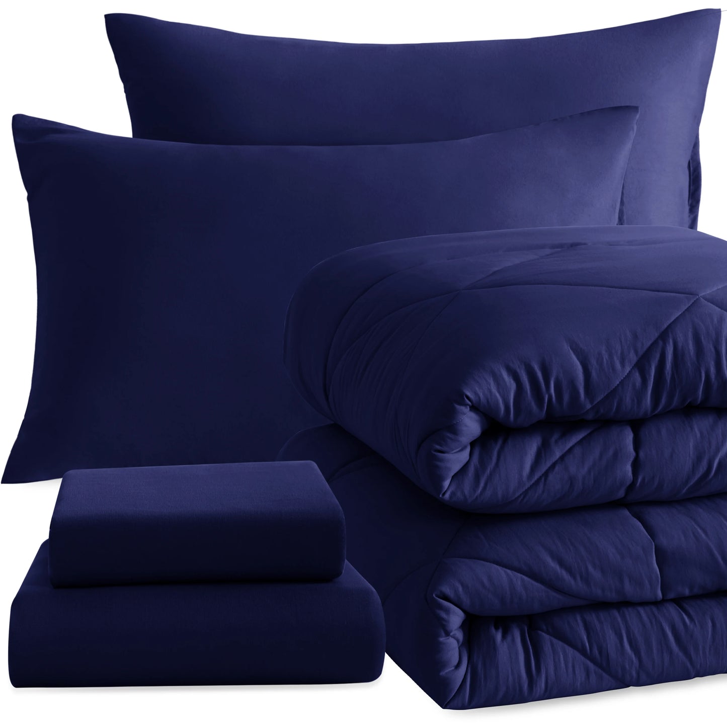 5 Piece Twin Bedding Comforter Set, Breathable Bed in a Bag, Includes Comforter, Fitted Sheet, Top Sheet and Pillowcases