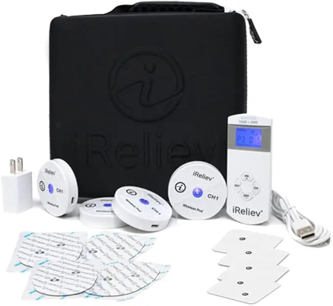 Wireless TENS + EMS Therapeutic Wearable System, Muscle Stimulator, Pain Relief