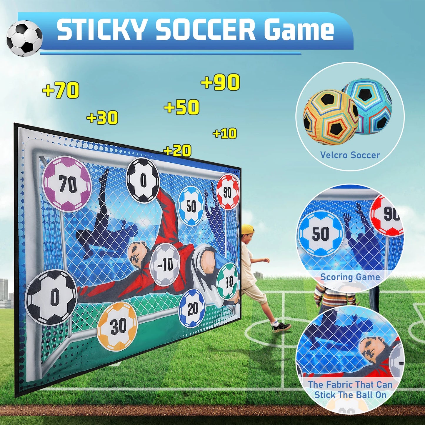 Kids Indoor/Outdoor Soccer Train Sport Game, Foldable