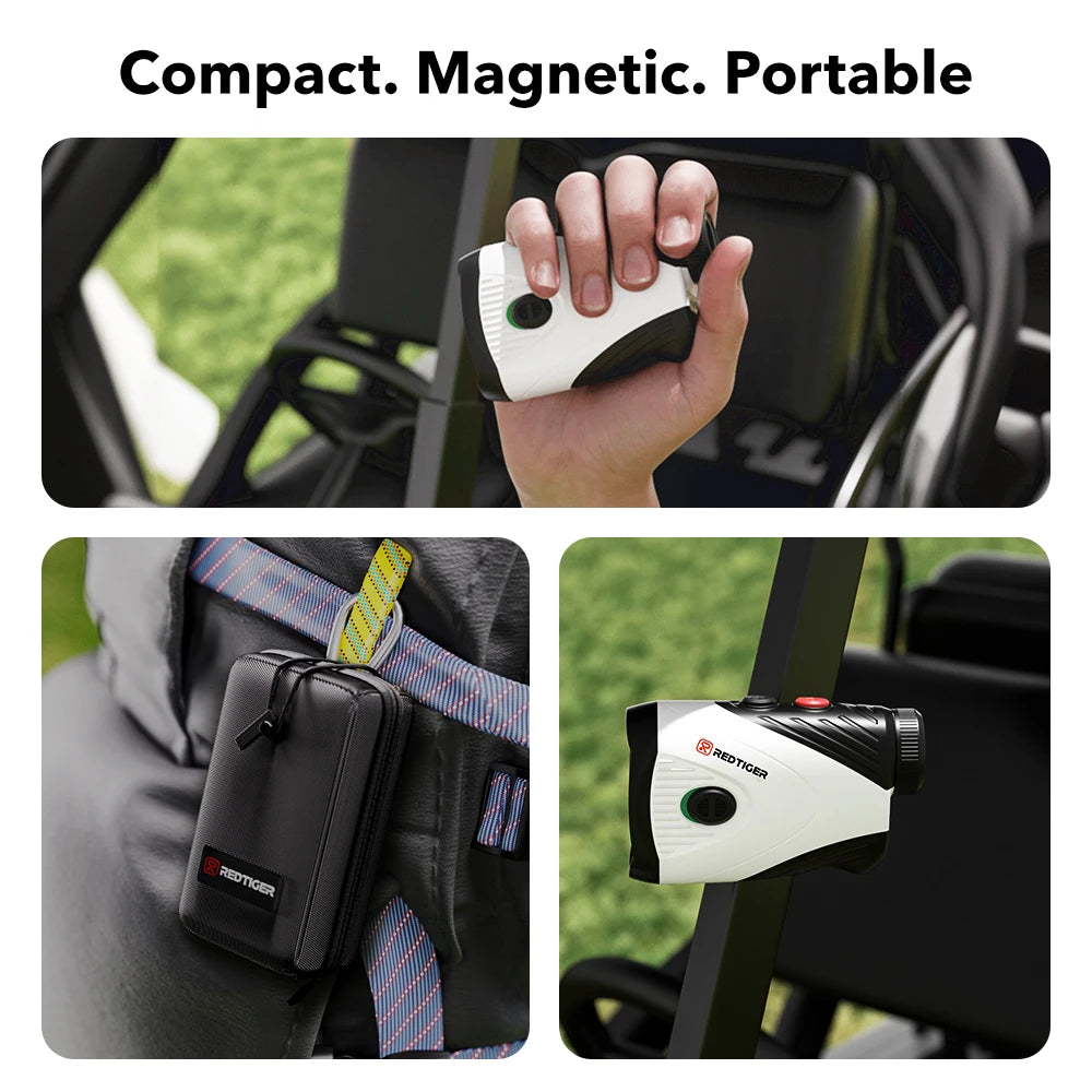 REDTIGER Golf Range Finder With Slope, 1000M, 1200 Yards, 7X Magnification, Rechargeable