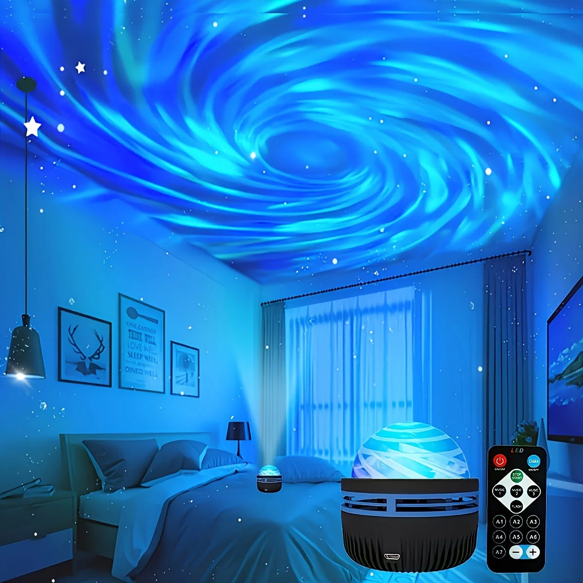LED Projector Night Light with Remote, Galaxy Star Effects