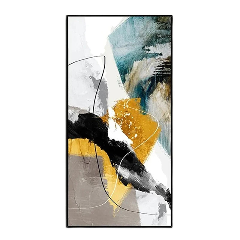 100% Hand Painted Oil Painting On Canvas, Porch Design, Abstract Modern Style, Wall Art