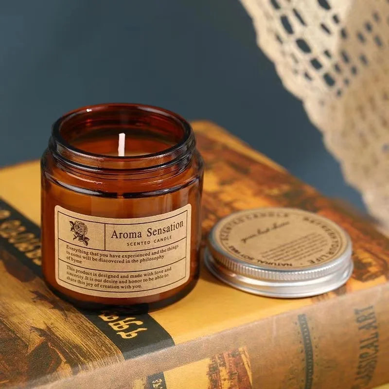 Aromatherapy, essential oil candle, smokeless, soybean, household fragrance