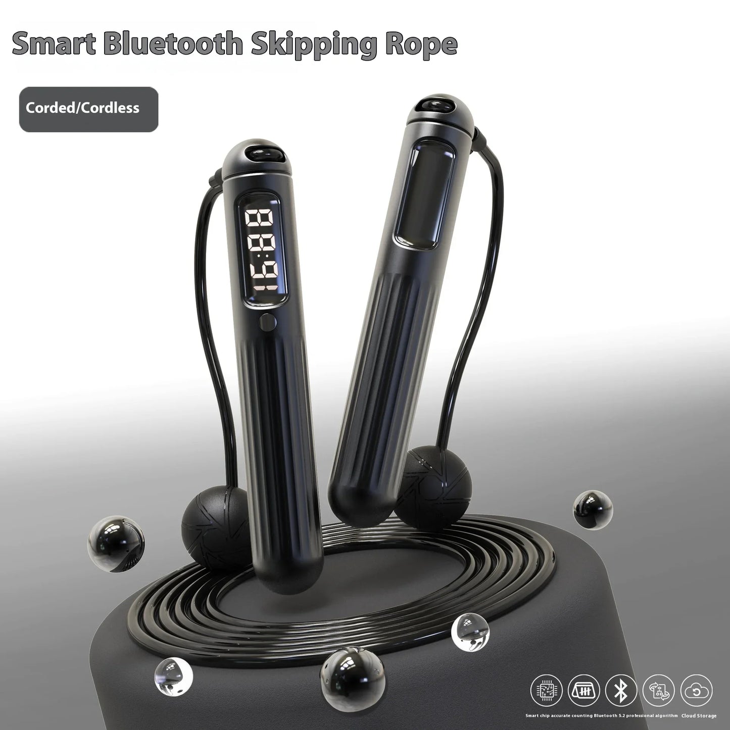 Smart Bluetooth Skipping Rope With CounterFitness Weight Bearing Ball