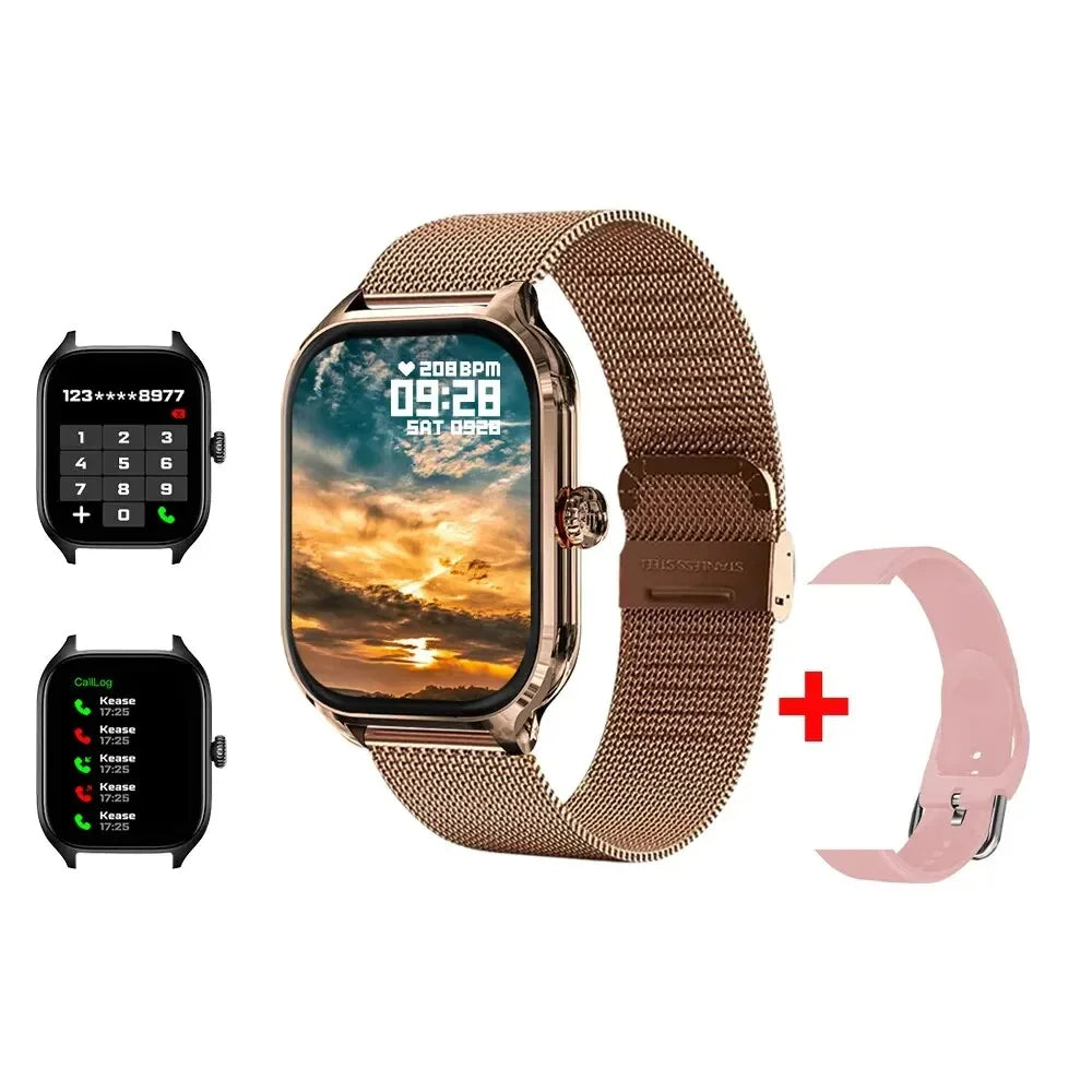 Smart Watch Men/Women Heart Rate Monitor, Sports Fitness, Waterproof, Voice Call for Android IOS