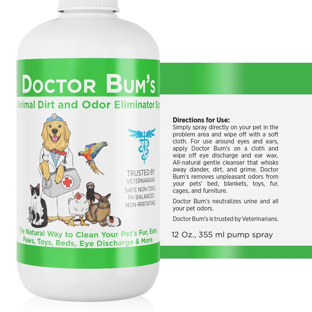 All Natural Pet Odor Eliminator, Spray, Gentle Cleanser, Removes Dirt/Dander/Grime