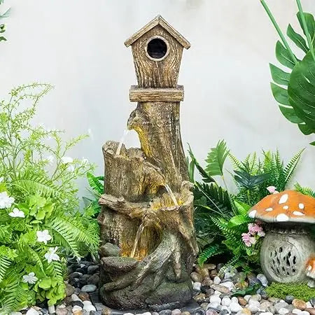 Outdoor Patio Fountain with Lights, Gardens/Backyards/Lawns/Balconies