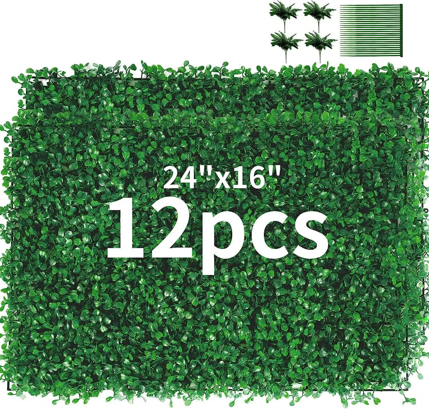 Artificial Plants Grass, Wall Panel Boxwood Hedge, Greenery Privacy, Fence Panel, Indoor
