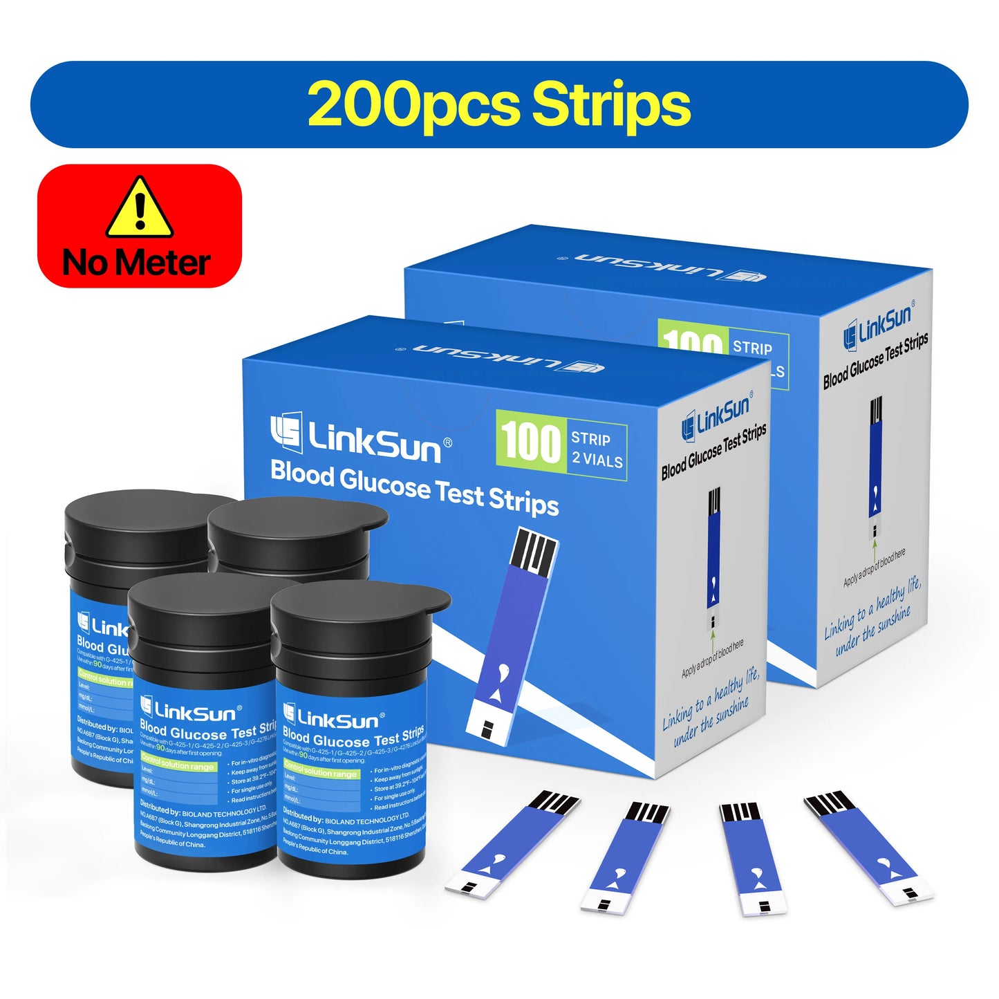 Blood Glucose Meter, 50/100pcs Diabetes Tester Blood Sugar Monitor, Digital, Complete Kit