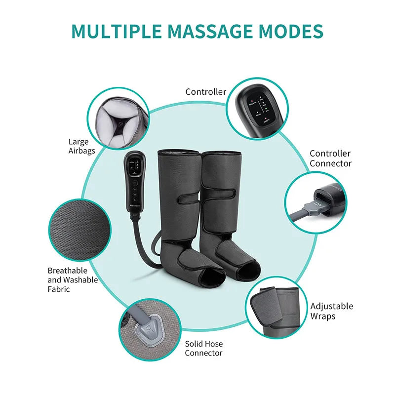 Air Pressure Massage, Blood Circulation, Relaxation Lymphatic Drainage, Calf, Foot