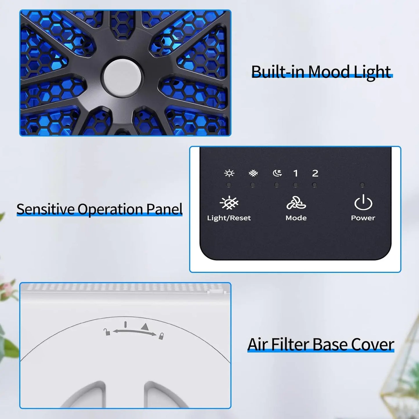 Air Purifiers, Bedroom Odor, Cleaning With Aromatherapy, Function For Pet, Smoke, Pollen, Dander