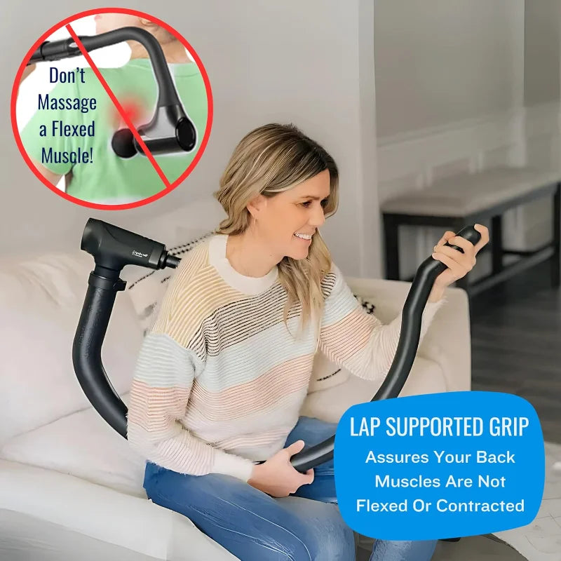 Professional Grade Massage Gun - Deep Tissue Back Massager, Pain Relief, Innovative Full-Body Extension Handle