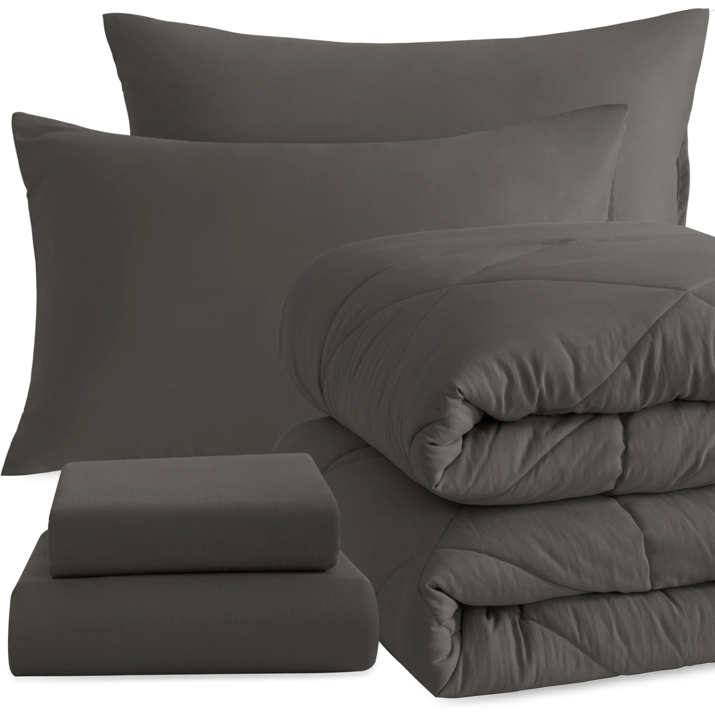 5 Piece Twin Bedding Comforter Set, Breathable Bed in a Bag, Includes Comforter, Fitted Sheet, Top Sheet and Pillowcases
