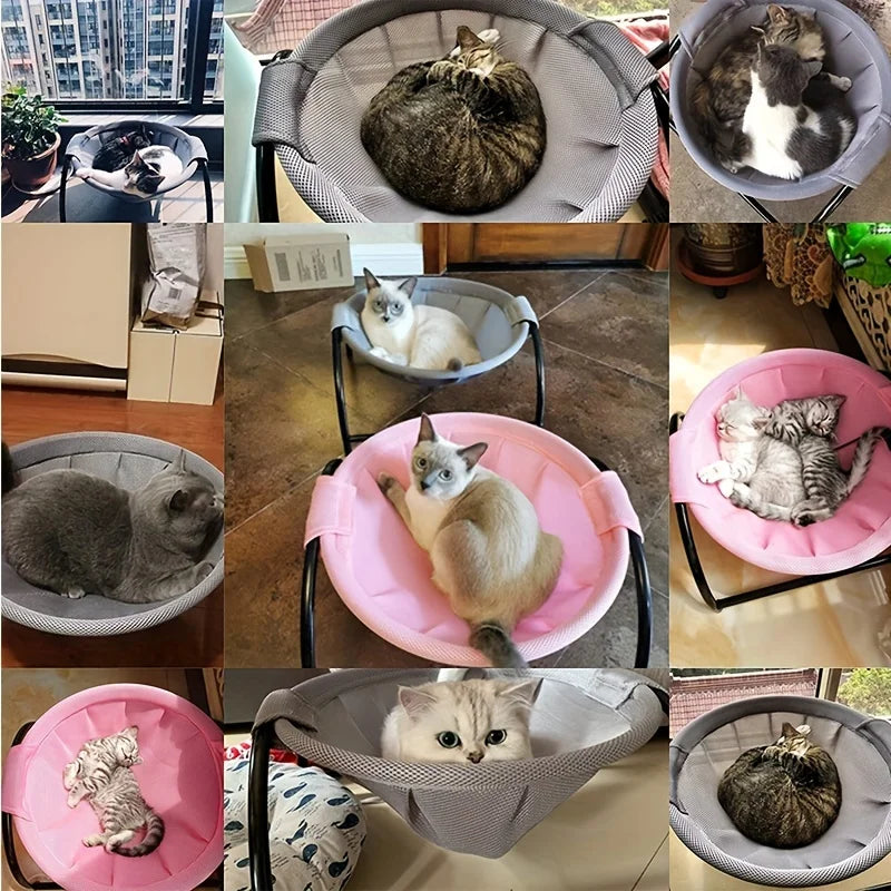 Cat Sleeping Bed, Pet Hammock, Breathable, Cooling Cot