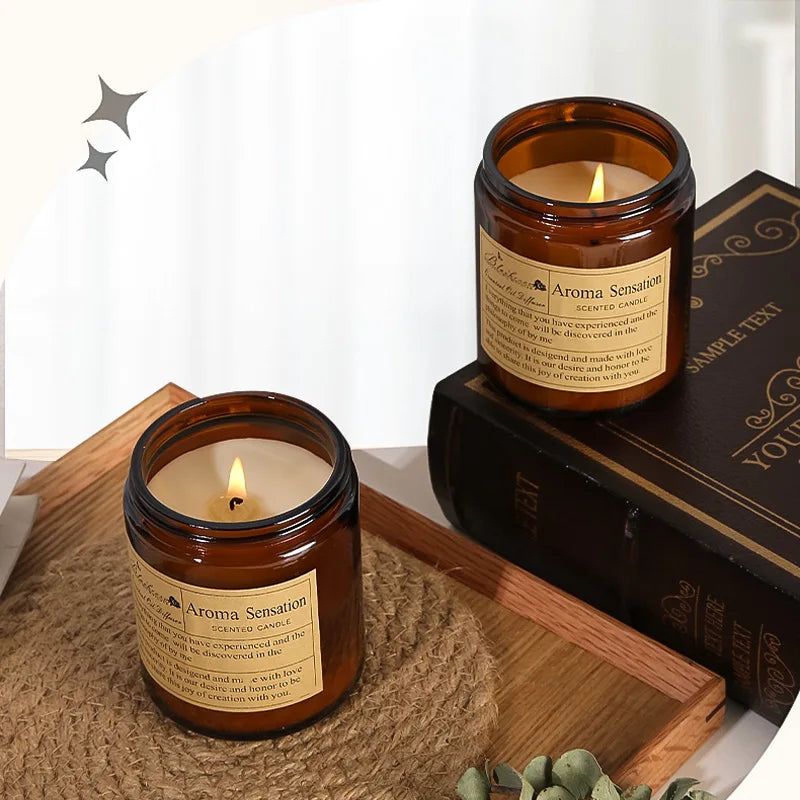 Aromatherapy, essential oil candle, smokeless, soybean, household fragrance