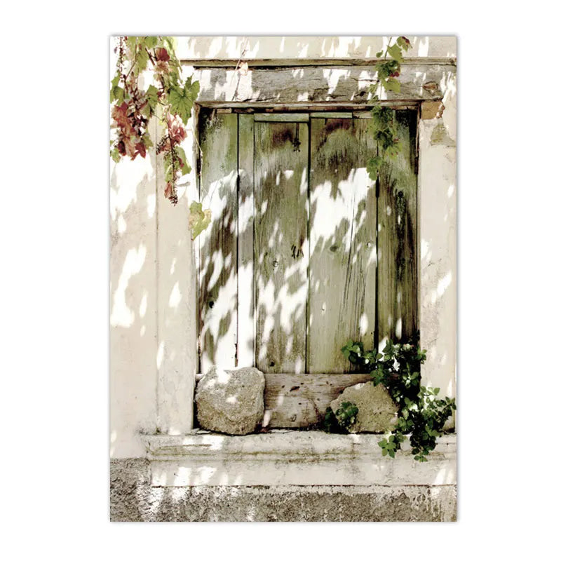 Spanish Italy Puglia Architecture Posters, Canvas Painting, Green Leaves, Indoor Plants, Wall Art Print Pictures