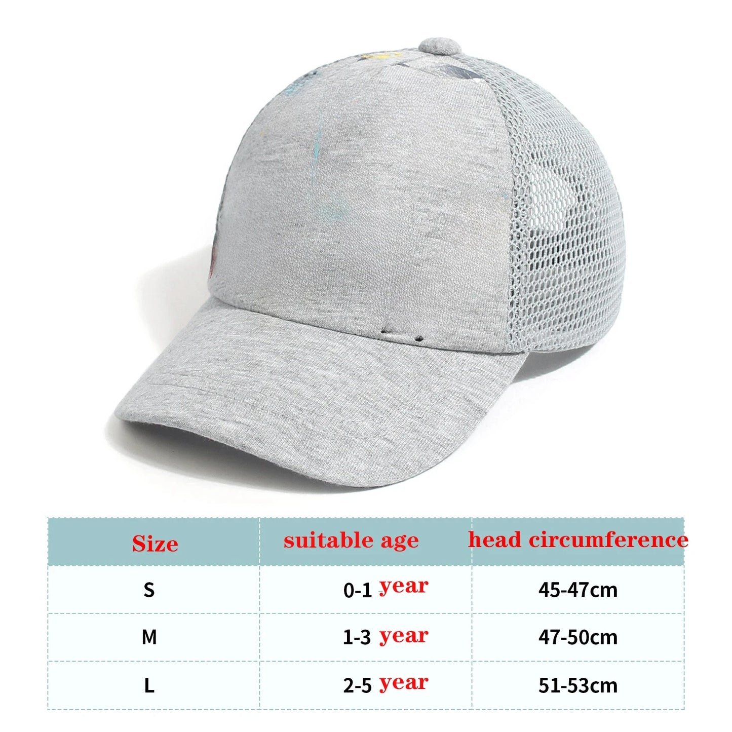 Kids, Solid Color, Curved Brim, Baseball Hat, Breathable