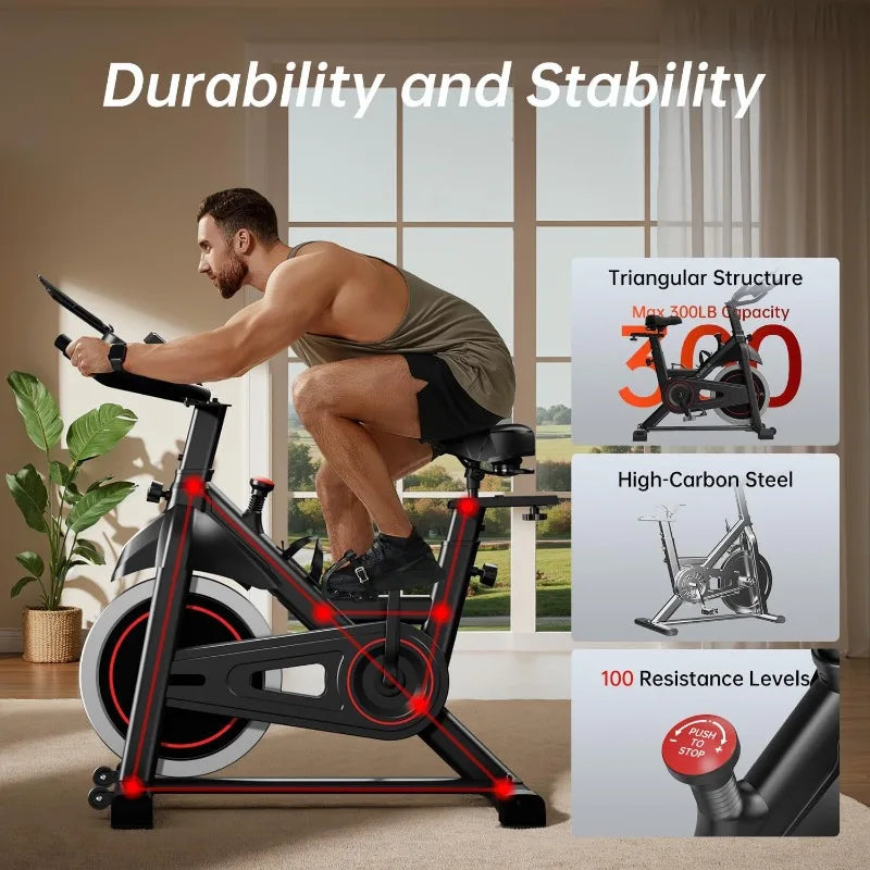 Stationary Exercise Bike, Indoor Cycling, Spin