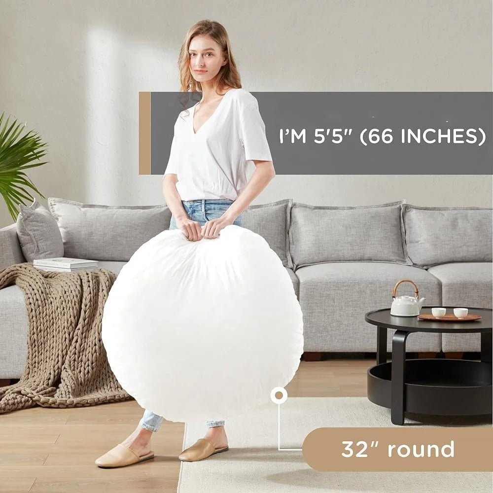 Large Round Floor Pillow, Thick Memory Foam, Meditation Cushion, Yoga