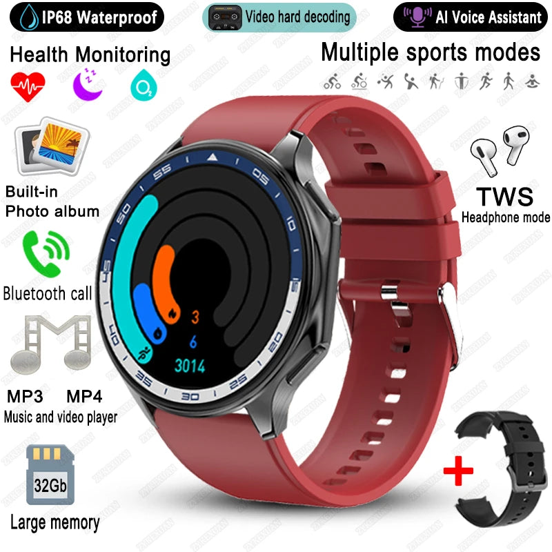 High-End Business Smart Watch, Men ,32Gb Memory, Video Playback, Sports Fitness, Waterproof