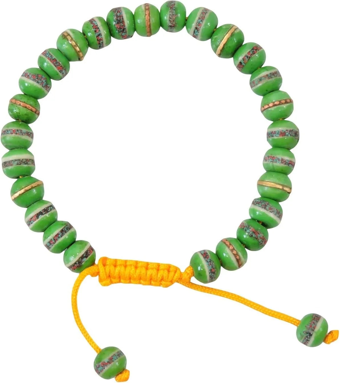 Tibetan Mala Embedded Medicine, Wrist, Meditation, Handmade