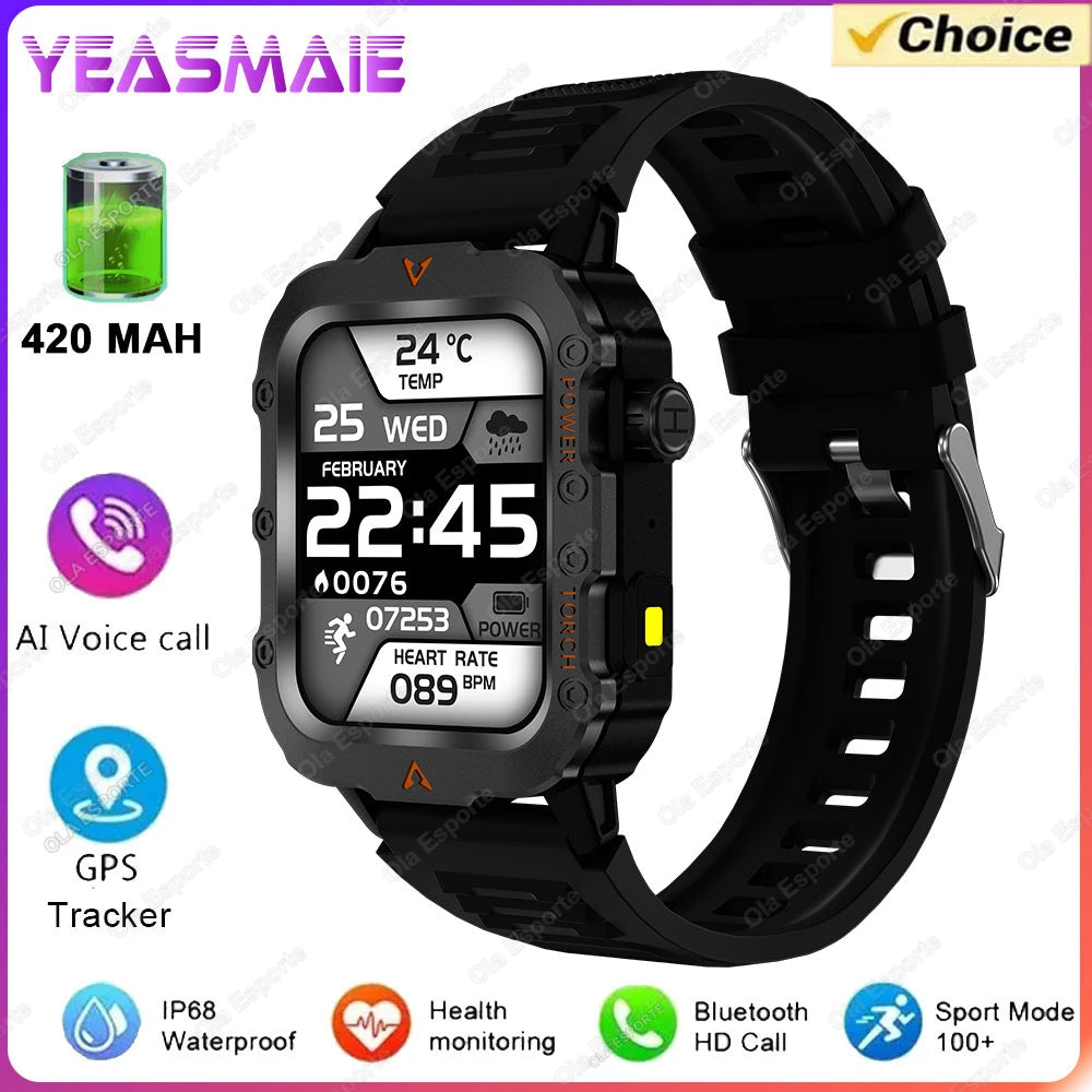 Outdoor Sport Smart Watch with Led Lighting, Men/Women, Fitness Track ECG+PGG