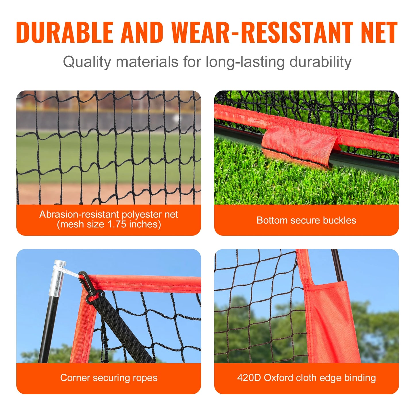 Baseball/Softball Practice Net, Portable, Hitting/Catching/Pitching, Backstop Equipment