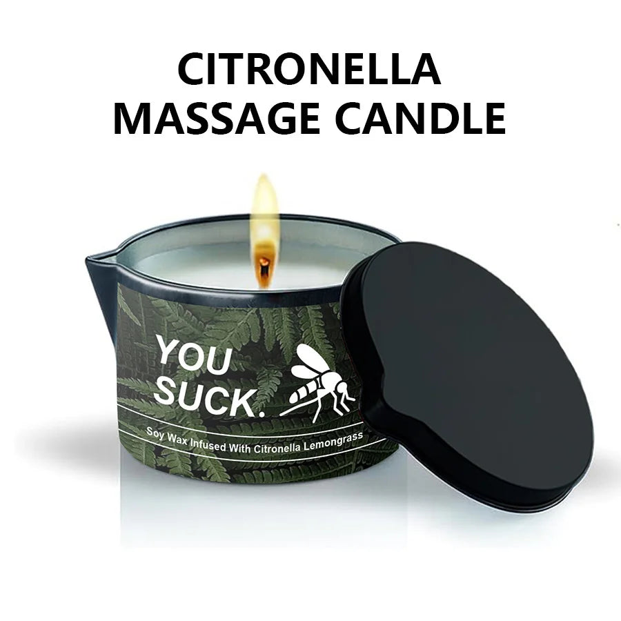 Citronella Scented, Massage Oil Candle ,Luxury Aromatherapy, SPA, Stress Relief, Skin Moisturizing