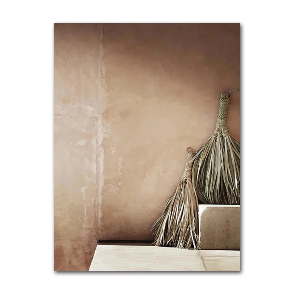 Bohemian Classic Vase Still Life Wall Art, Canvas Painting, Modern Living Room Decor