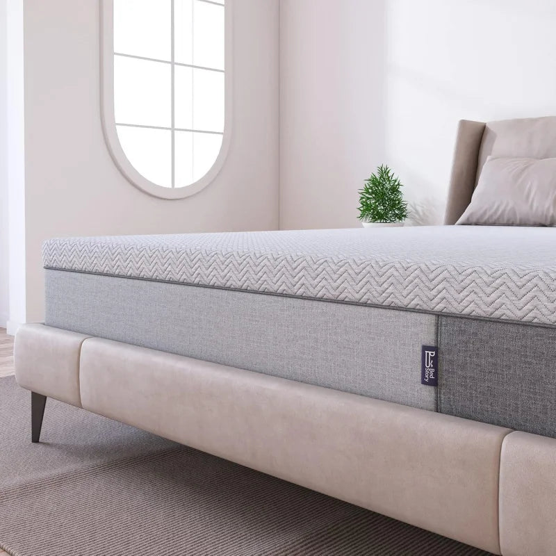 Mattress Topper 3 Inch King Size - Extra Firm Memory Foam Bed Topper for Pain Relief - Copper Gel Bamboo Charcoal Green