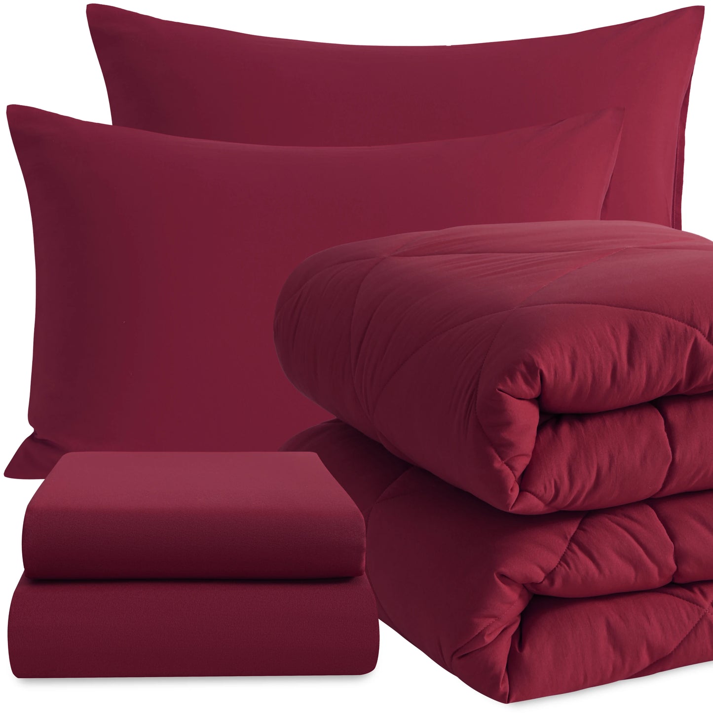 5 Piece Twin Bedding Comforter Set, Breathable Bed in a Bag, Includes Comforter, Fitted Sheet, Top Sheet and Pillowcases