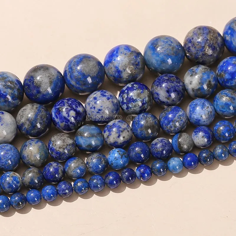 Natural Stone, Lapis Lazuli Round Loose Beads For Jewelry Making