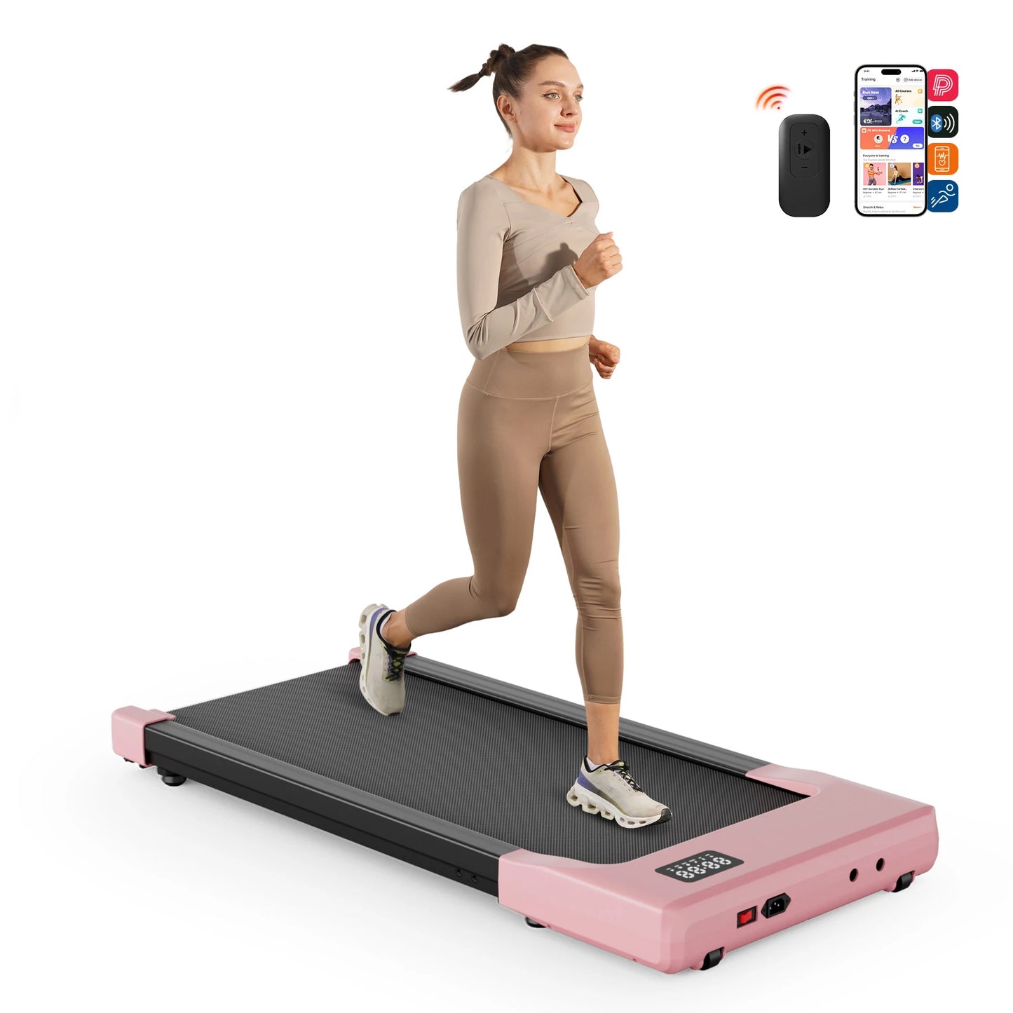 Walking Pad, Under Desk, Treadmill, Portable, Remote Control LED Display