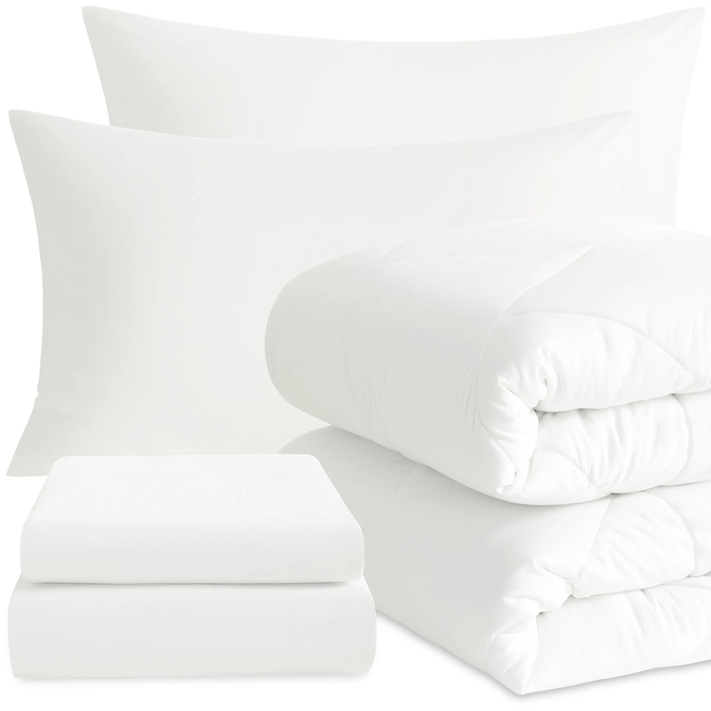 5 Piece Twin Bedding Comforter Set, Breathable Bed in a Bag, Includes Comforter, Fitted Sheet, Top Sheet and Pillowcases