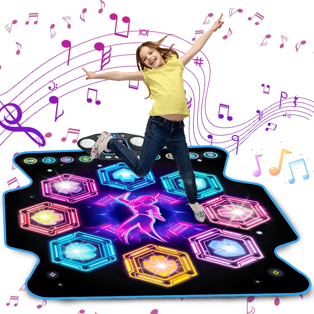 Outdoor Dance Mat, 27 Levels, 6 LED Keys Light Up, Bluetooth, Ages 3~8 Years Old
