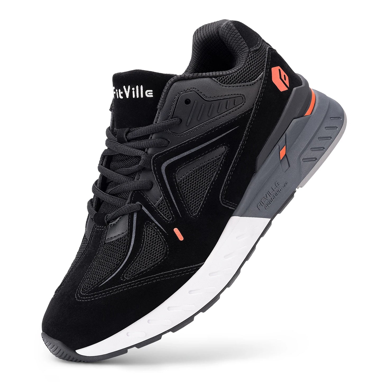 Extra Wide Men's Walking Shoes, Lightweight Sneakers for Flat Feet, Arch Fit, Heel Pain Relief, Non-Slip