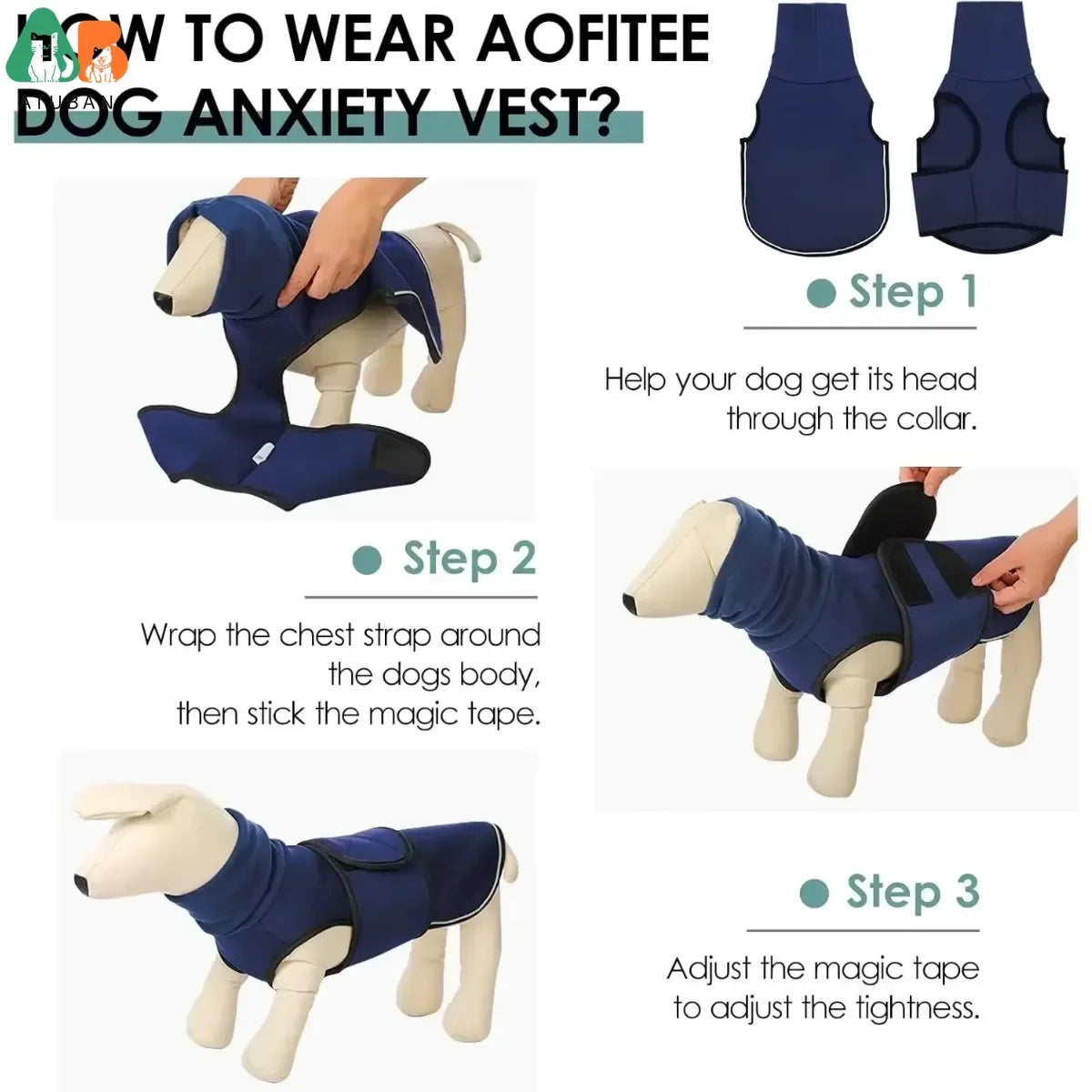 Dog Anxiety Vest, Calming Jacket, Hoodie