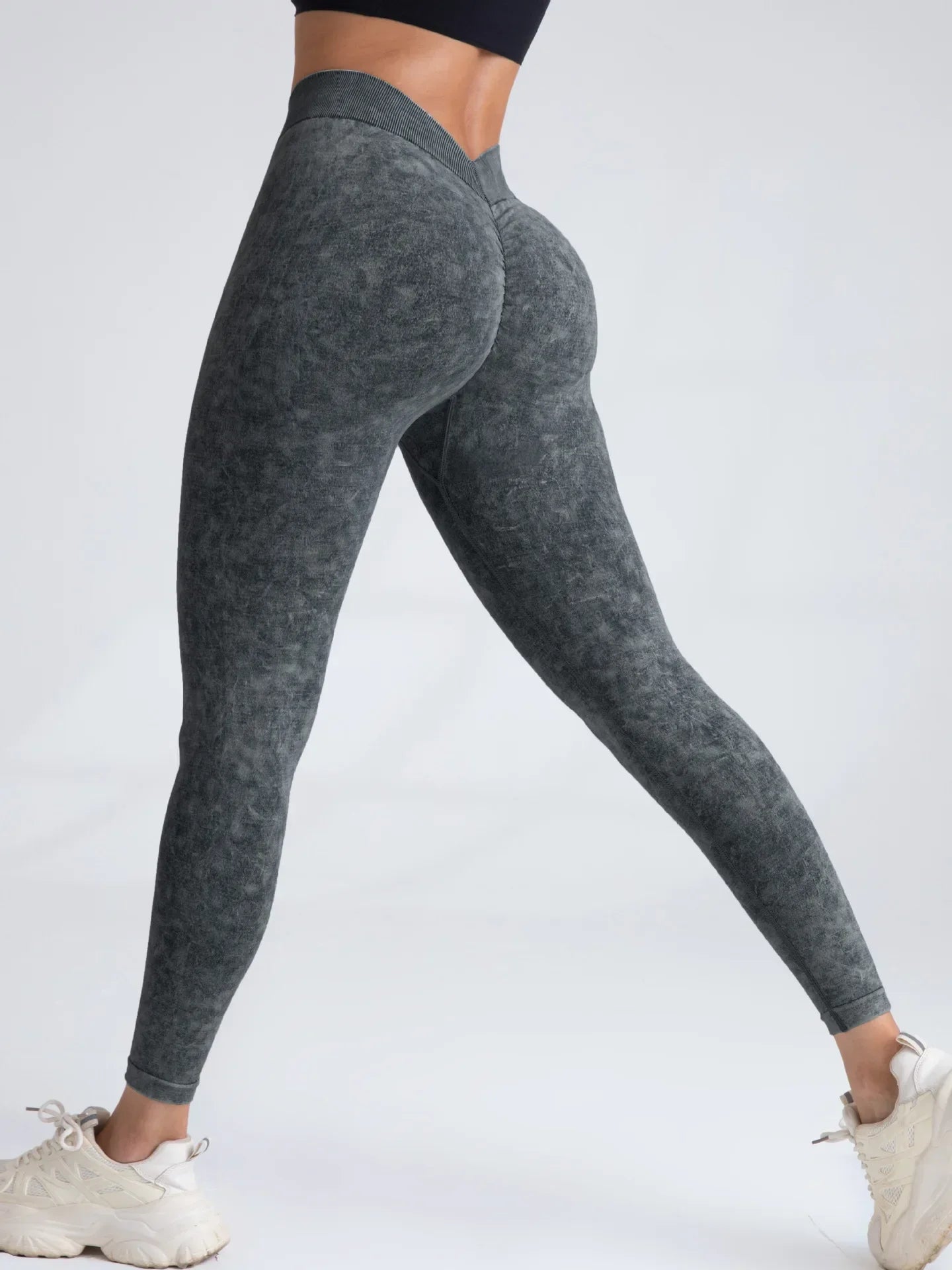 V-Back, Seamless Yoga Leggings, Women Fitness, Workout