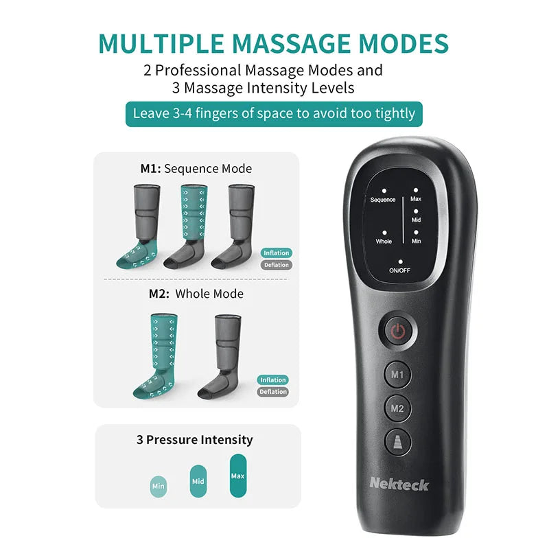 Air Pressure Massage, Blood Circulation, Relaxation Lymphatic Drainage, Calf, Foot