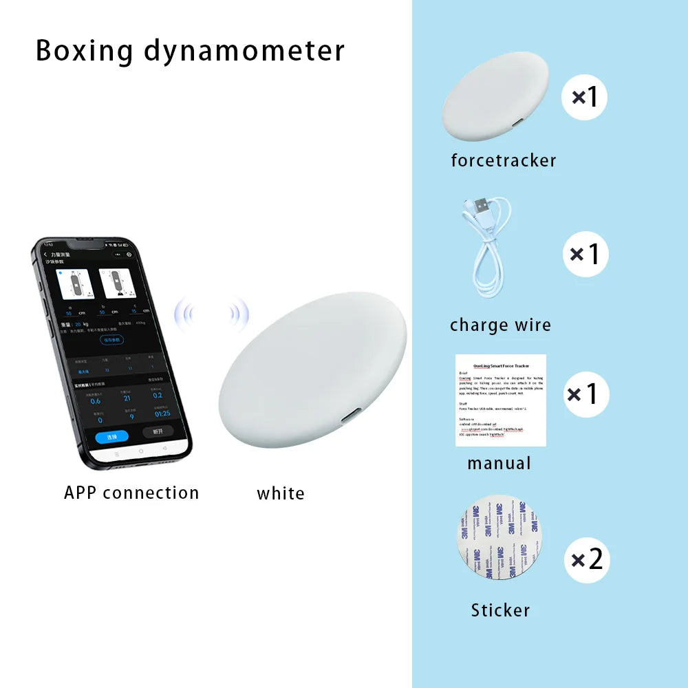Smart Force Tracker, Punching Bag, Power Meter, Speed Test, Boxing Kick Sensor, Dynamometer