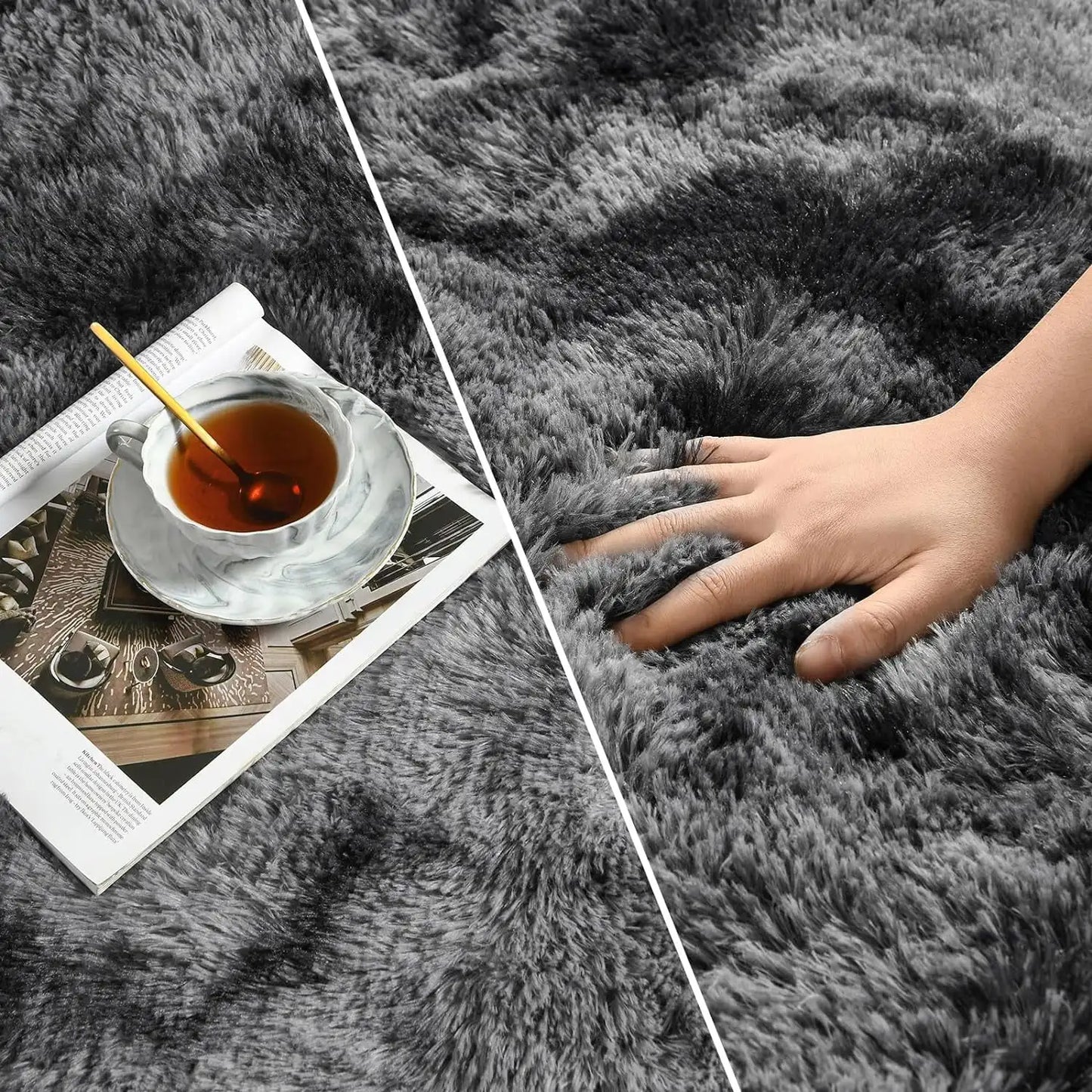 Super Soft Plush Tie Dye Velvet Rugs, Shaggy Rug For Living Room/Bedroom