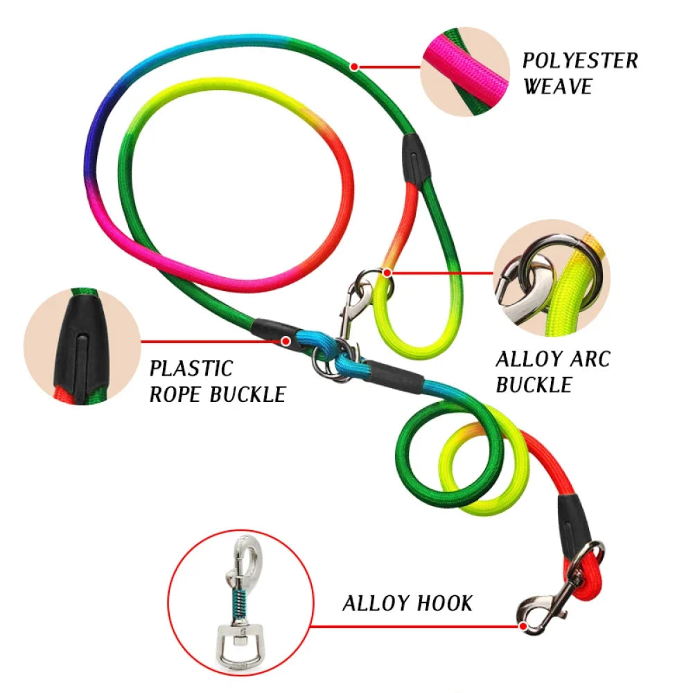 Nylon Dog Leashes, Traction Rope, Leads for Running Free Hands